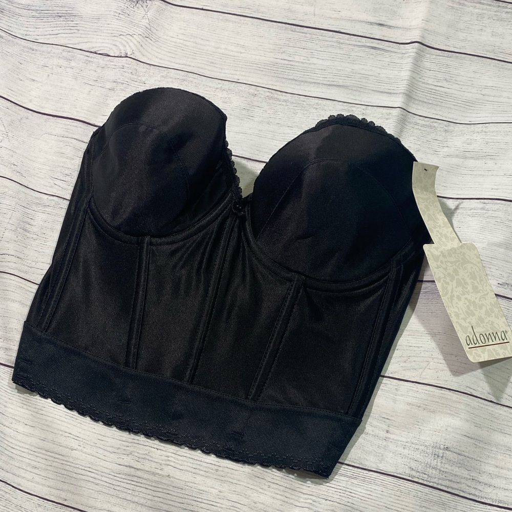 Vintage Adonna Longline Plunge Back Strapless Bra - Picture 2 of 9